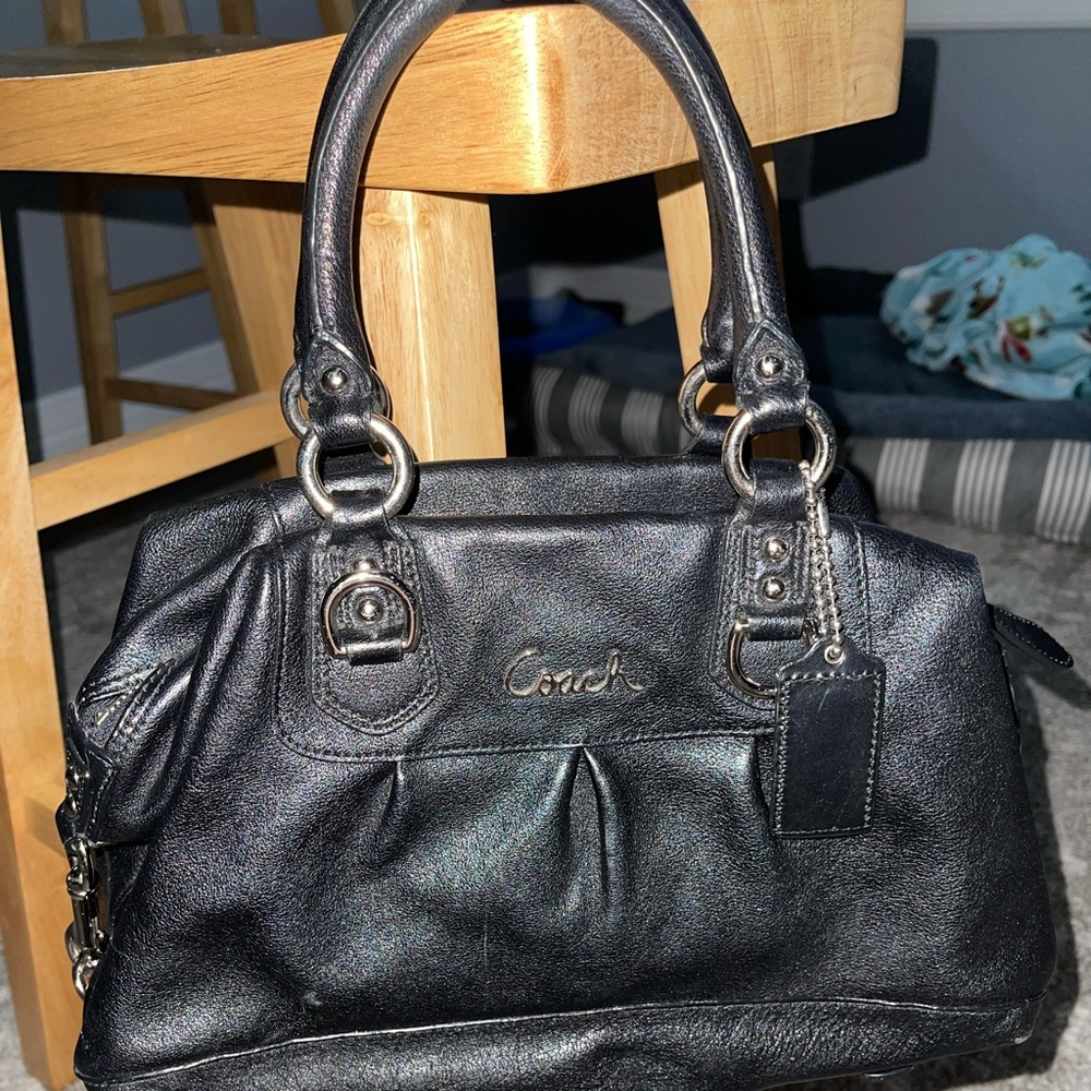 Black Leather Coach Purse